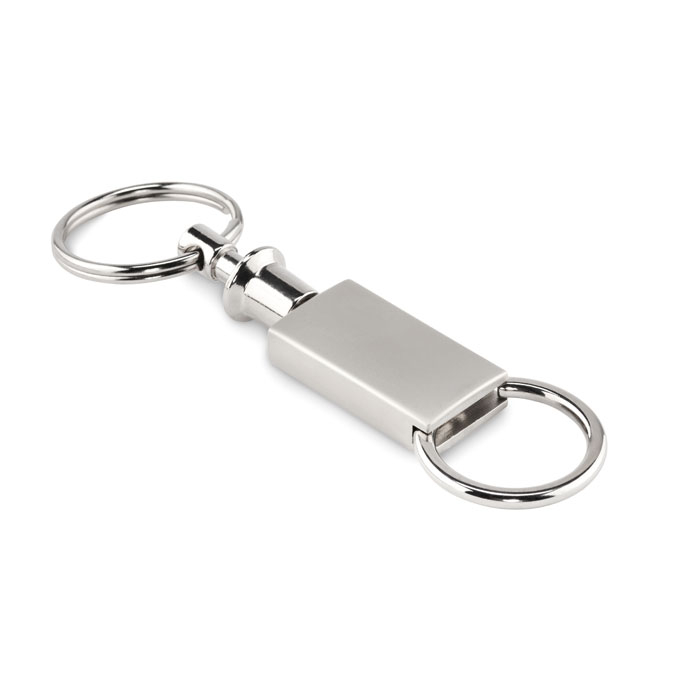 Porte-clefs promotionnel détachable KEYSPLIT silver mate